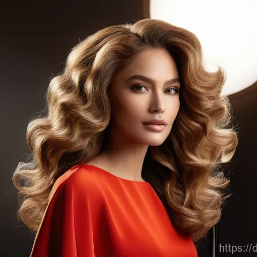 컬링 아이론 추천 제품 비교 - **Prompt: Voluminous "Lion Waves" Glamour**
    A sophisticated woman with abundant, richly textured...