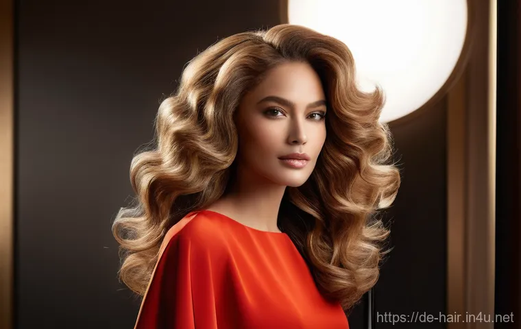 컬링 아이론 추천 제품 비교 - **Prompt: Voluminous "Lion Waves" Glamour**
    A sophisticated woman with abundant, richly textured...