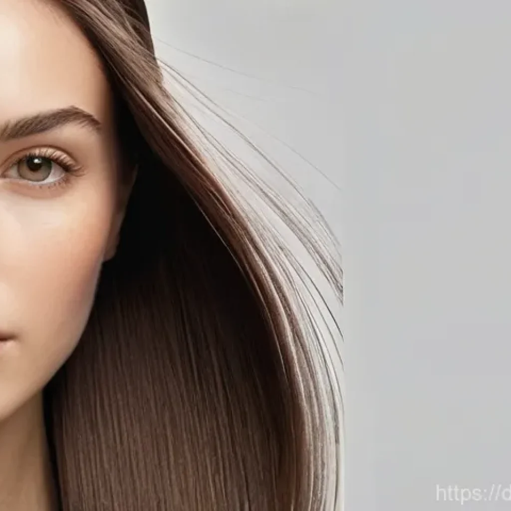 헤어 큐티클 복구용 트리트먼트 - **Prompt:** "A captivating split-screen image highlighting the contrast between healthy and damaged ...