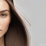 헤어 큐티클 복구용 트리트먼트 - **Prompt:** "A captivating split-screen image highlighting the contrast between healthy and damaged ...