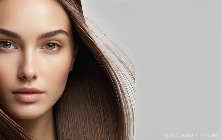 헤어 큐티클 복구용 트리트먼트 - **Prompt:** "A captivating split-screen image highlighting the contrast between healthy and damaged ...